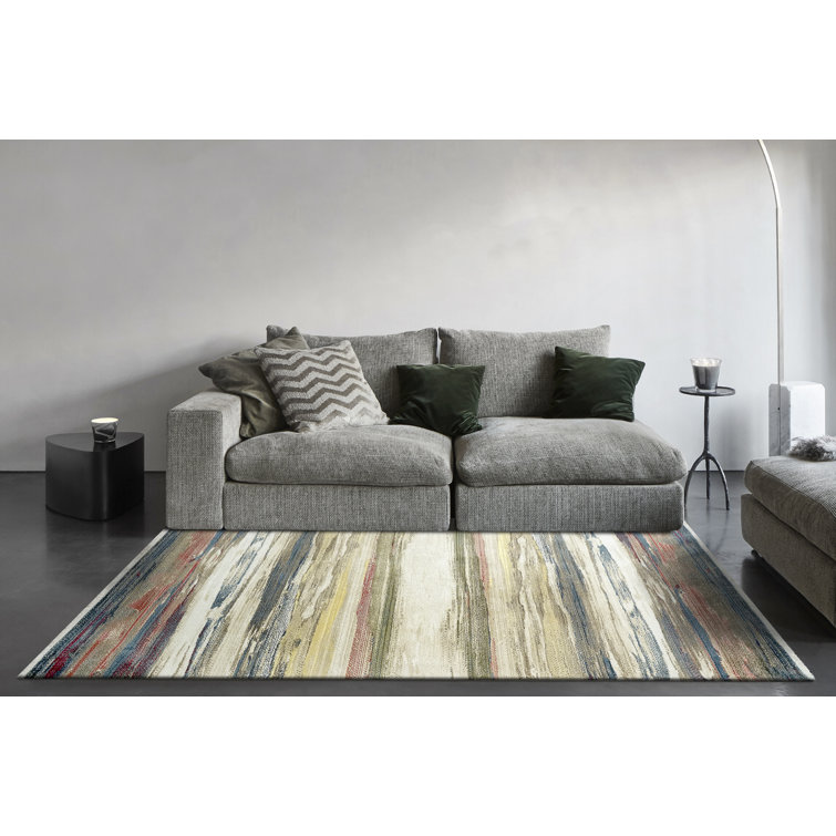 Wrought Studio Nix Abstract Yellow/Beige/Green Area Rug Wayfair